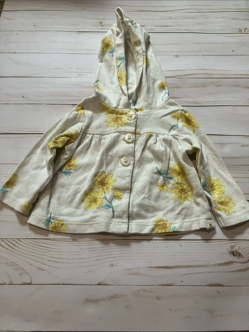 Carter's Cream and Yellow Floral 3-Piece Matching Set - Picture 7 of 8